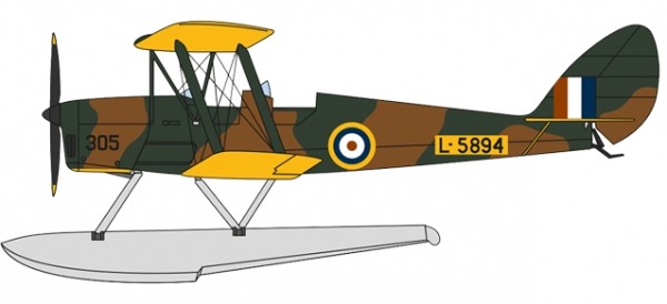 Oxford Model 8172TM010 DH82A Tiger Moth Floatplane RAF L-5894