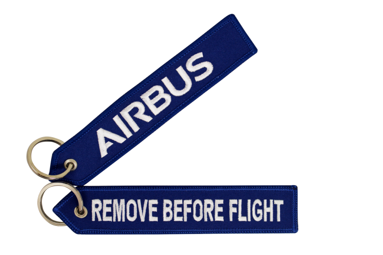 Airbus Schl&uuml;sselanh&auml;nger blue Large size: 160 x 30 mm