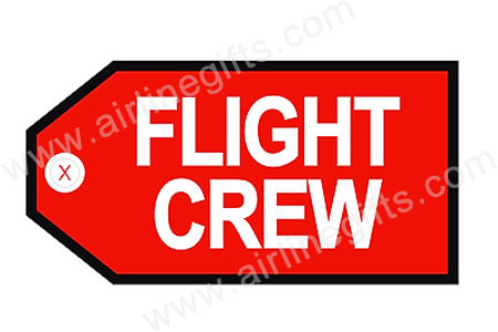 FLIGHT CREW RED Bag TAG Kofferanh&auml;nger