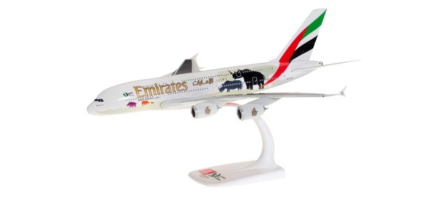 Herpa/Snap-Fit 612180 Emirates Airbus A380 &quot;United for Wildlife&quot; (N...