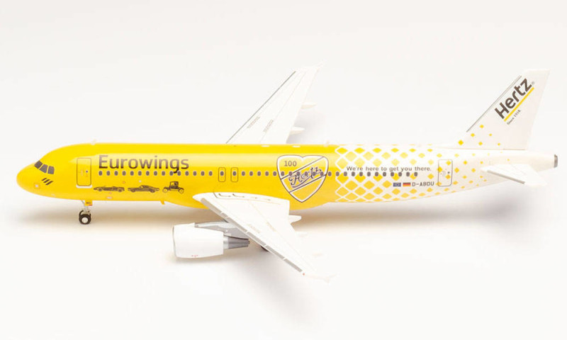 Herpa 559904 Eurowings Airbus A320 &quot;Hertz 100...