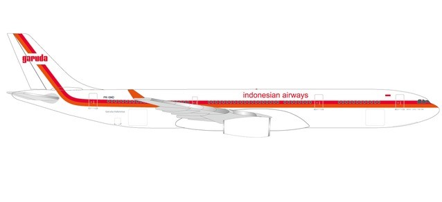 Herpa 533362 Garuda Indonesia Airbus A330-300 70th anniversary - Retro colors