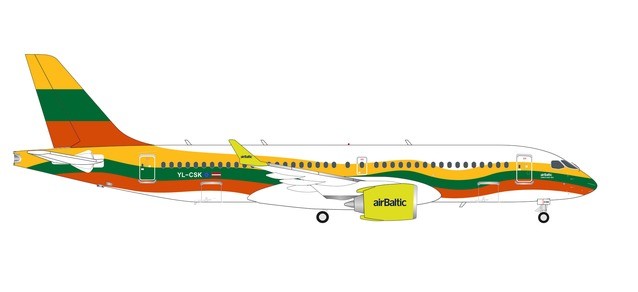 Herpa 570770 airBaltic Airbus A220-300 &quot;Lithuania&quot;