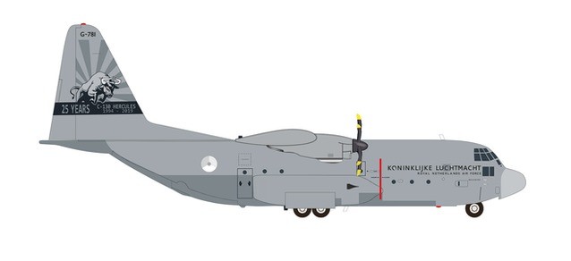 Herpa 571296 Royal Netherlands Air Force Lockheed C-130H Hercules - 336 Squadron &quot;25 Years C-130 Hercules&quot;