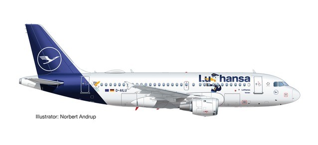 Herpa/Snap-Fit 612722 Lufthansa Airbus A319 &bdquo;Lu&ldquo; &ndash; D-AILU &bdquo;Verden&ldquo;