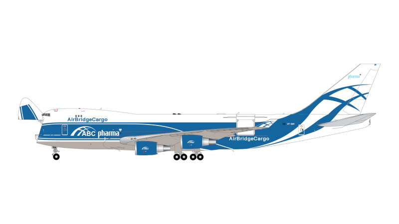 GeminiJets G2ABW934 Boeing 747-400ERF AirBridgeCargo VP-BIM (Interactive Series) Scale 1/200