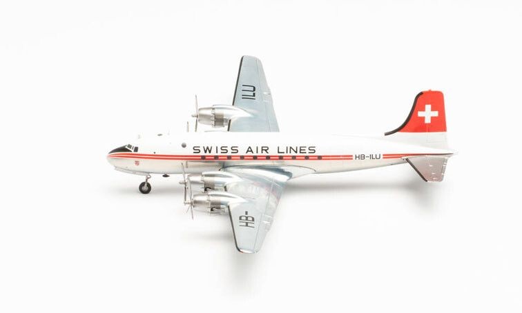 Herpa 571357 Swiss Air Lines Douglas DC-4 &ndash; HB-ILU &ldquo;Unterwalden&rdquo;