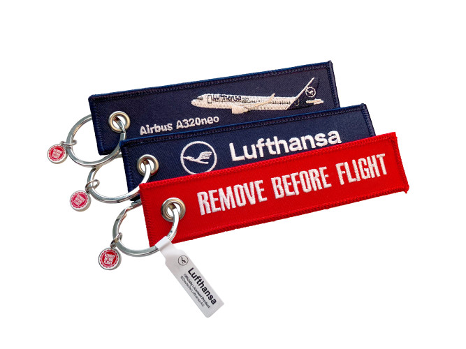 &quot;Lufthansa&quot;- Schl&uuml;sselanh&auml;nger - Airbus A320neo/Remove Before Flight - 3er-Set