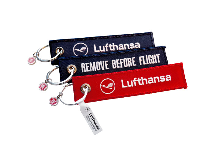 &quot;Lufthansa&quot;- Schl&uuml;sselanh&auml;nger - Airbus A350/Remove Before Flight - 3er-Set