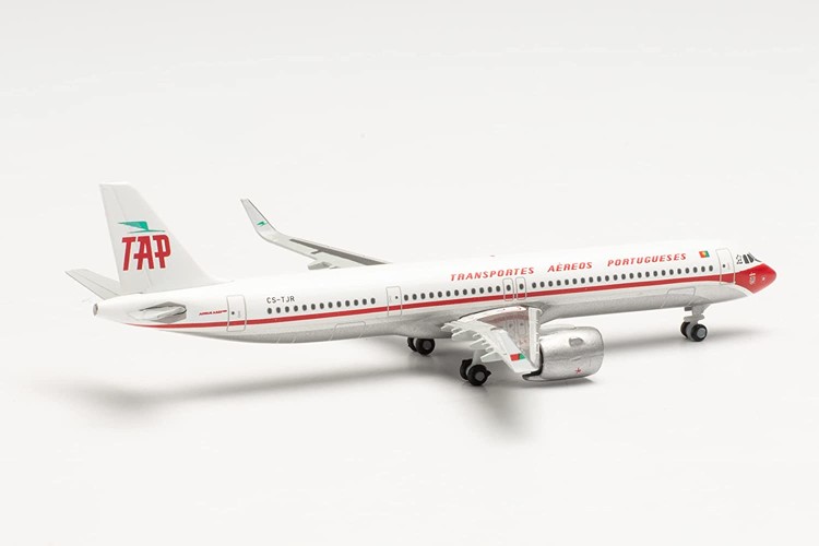 Herpa 535373 TAP Air Portugal Airbus A321neo - Retro anniversary colors &ndash; CS-TJR