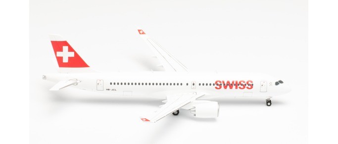 Herpa 558952-001 Swiss International Air Lines Airbus A220-300 &ndash; HB-JCL &ldquo;Winterthur&rdquo;