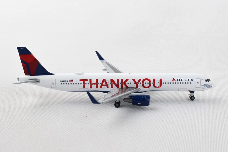 Herpa 535519 Delta Air Lines Airbus A321 &ldquo;Thank you&rdquo; &ndash; N391DN