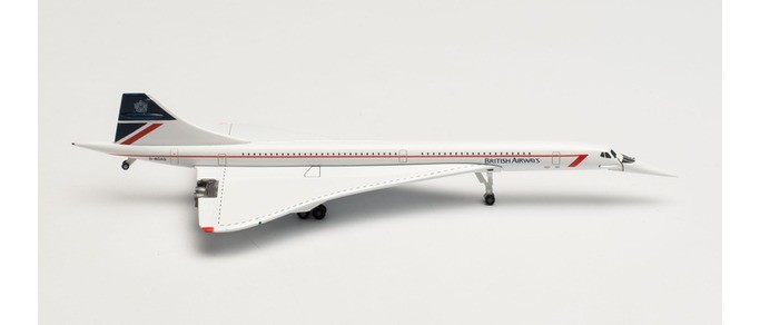 Herpa 535625 British Airways A&eacute;rospatiale-BAC Concorde, nose down - Landor colors &ndash; G-BOAG