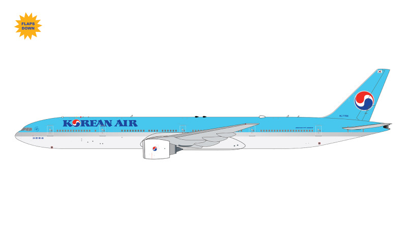 Gemini GJKAL2040F Boeing 777-300ER Korean Air Flaps Down Version HL7784 Scale 1/400 