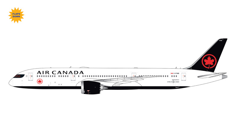 GeminiJets GJACA2045F Boeing 787-9 Air Canada Flaps Down Version C-FVND Scale 1/400