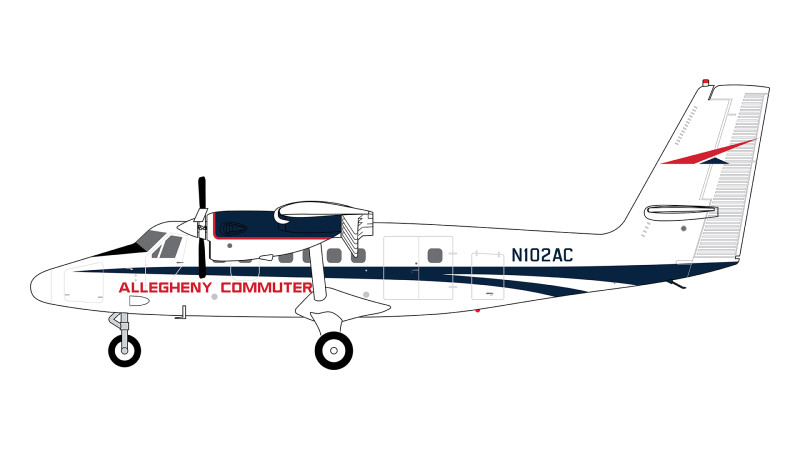 Gemini G2USA1033  De Havilland DHC-6-300 Twin Otter Allegheny Commuter/Atlantic City Airlines N102AC Scale 1/200 