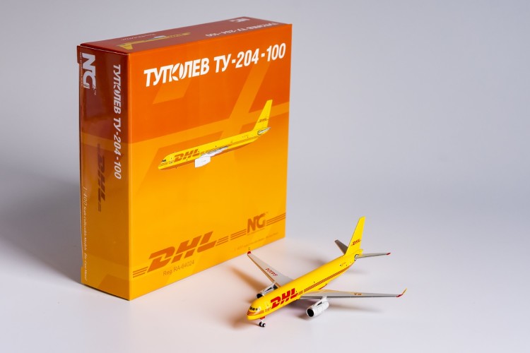 NG Model Tupolev Tu-204-100S DHL RA-64024 Scale 1/400 