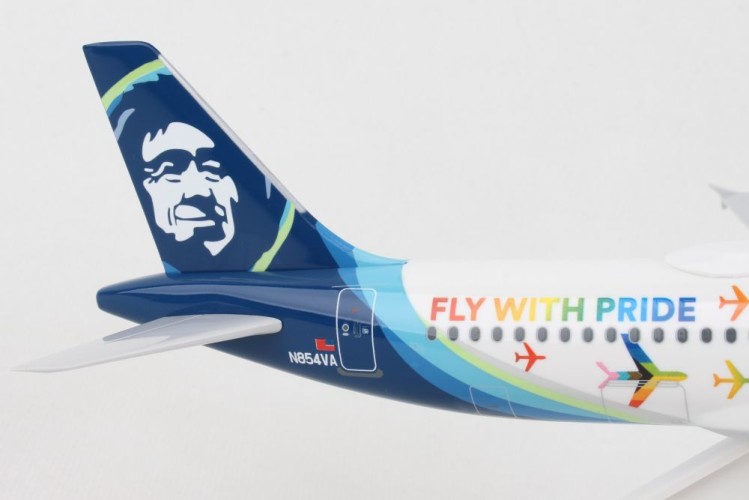 Skymarks Airbus A320 Alaska Airlines &quot;Fly with Pride&quot; N854VA Scale 1/150
