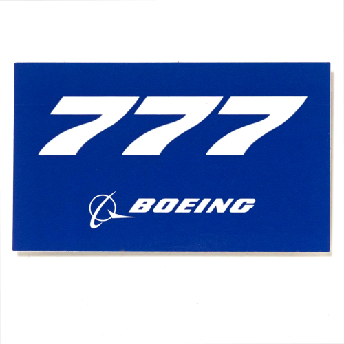 Boeing 777 Sticker Blue