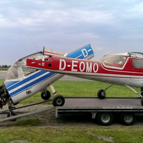 Aviationtag - Cessna 150 - White - Schl&uuml;sselanh&auml;nger aus original Flugzeughaut -