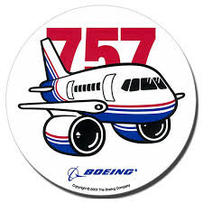 Boeing Pudgy 757 Sticker