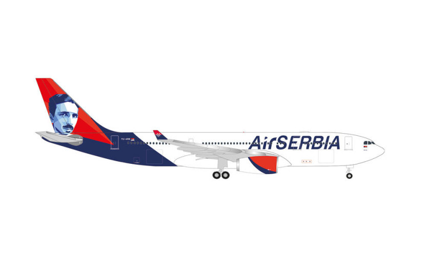 Herpa 536578 Air Serbia Airbus A330-200 &ndash; YU-ARB &ldquo;Nikola Tesla&rdquo;