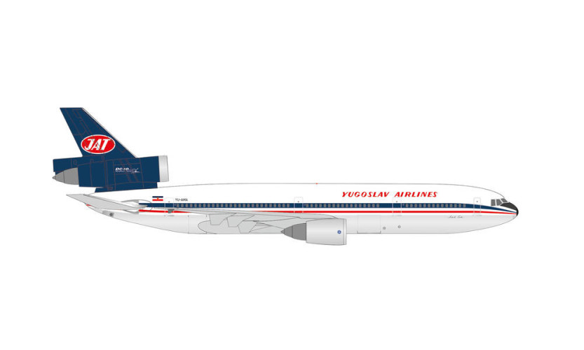 Herpa 536585 JAT - Yugoslav Airlines McDonnell Douglas DC-10-30 &ndash; YU-AMA &ldquo;Nikola Tesla&rdquo;