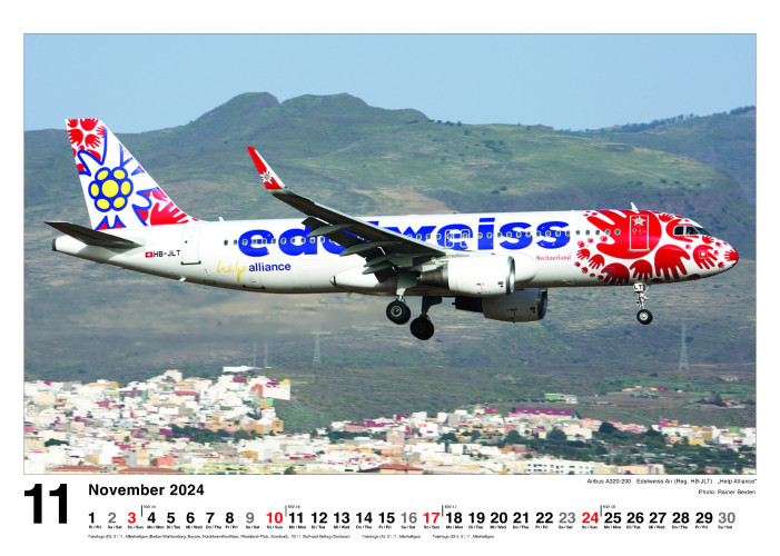 Airliners in special colours - Wandkalender 48x34 cm